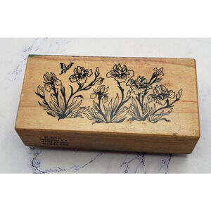 Orchid Garden PSX E-612 Wood Mounted Rubber Stamp